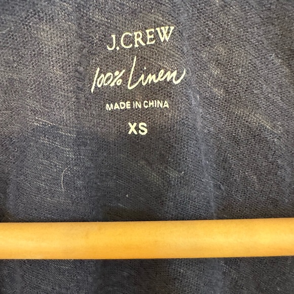 J Crew navy linen pocket tee size XS - Picture 5 of 5